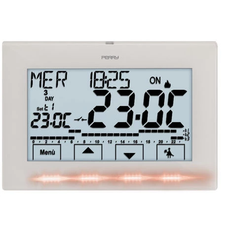 Perry Weißer WanduhrThermostat Perry 1CRCR029B 6 Perry Weißer WanduhrThermostat Perry 1CRCR029B – Bild 4