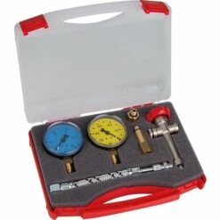 FEUER-ANKER Pumpenprüfkoffer P 1 Kompl. Bestückt Im Kunststoffkoffer Ölbrenner Ohne Glyzerin Ölpumpe