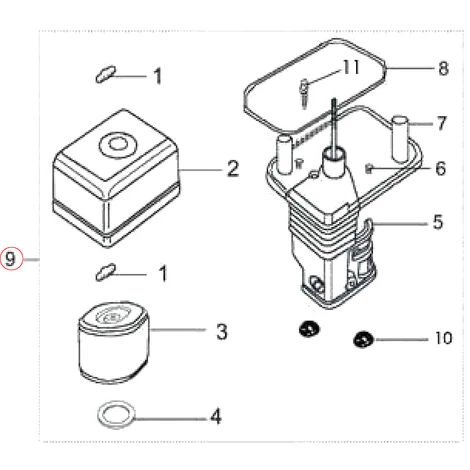 Ersatzteil Für LIFAN Benzinmotor 6,5 PS Luftfilter 5 Ersatzteil Für LIFAN Benzinmotor 6,5 PS Luftfilter – Bild 3