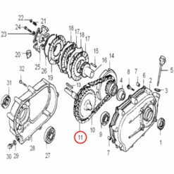 WILTEC Ersatzteil Für Ölbadkupplung Benzinmotoren Mit 6,5 - 13 PS Antriebskette -Motoren für Gartenwerkzeug Verkäufe 2387019 3