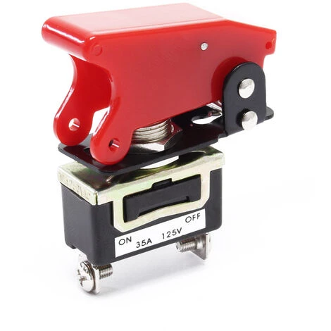 WILTEC Kill Switch Kippschalter Für 12 V 20 A Knock Out Mit Roter Kappe ON-OFF 4 WILTEC Kill Switch Kippschalter Für 12 V 20 A Knock Out Mit Roter Kappe ON-OFF – Bild 2