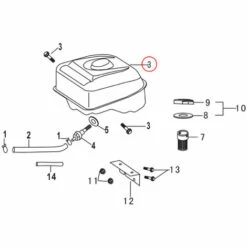 LIFAN Benzintank Für 9 PS Benzinmotor, Tankinhalt 6 Liter -Motoren für Gartenwerkzeug Verkäufe 2390492 3
