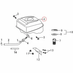 STRONG Ersatzteil Für Benzinmotor 13 PS Benzintank Rot -Motoren für Gartenwerkzeug Verkäufe 2679822 3