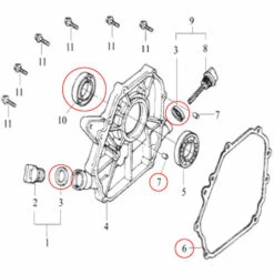 Ersatzteil Für LIFAN Benzinmotor 6,5 PS Dichtungssatz -Motoren für Gartenwerkzeug Verkäufe 3067896 3