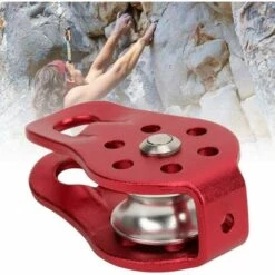 BEARSU Klettersicherheitsscheibe, Kletterseilrolle Für Den Außenbereich Metallbeschläge Feste Riemenscheibe Mit Tragbarer Schwenkplatte -Motoren für Gartenwerkzeug Verkäufe 31510051 4