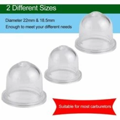 THSINDE 100Pcs Primer Pump Primer Birne Dieselkraftstoff Primer Bulb Transparent Vergaser Oil Cup Primer Bulb Freischneider Für Benzin Blasmäher 18,5 / 22mm -Motoren für Gartenwerkzeug Verkäufe 36490047 4