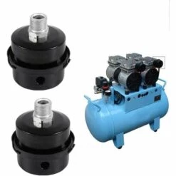 Motoren für Gartenwerkzeug Verkäufe 22 2 Stück Luftkompressor Metall Luftfilter, 1/2" 20MM Luftkompressor Schalldämpfer, Luftkompressor Filter Schalldämpfer, Luftkompressor Ansaugfilter, Für ölfreien Luftkompressor SOEKAVIA