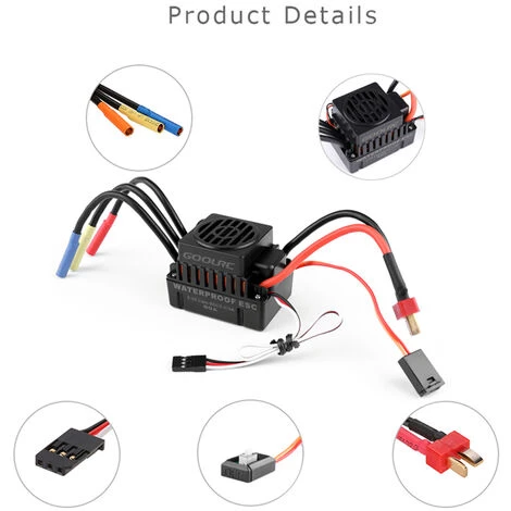 GoolRC Upgrade Wasserdichter 3650 4300KV Brushless Motor Mit 60A ESC Combo Set Fur 1/10 RC Car Truck 4 GoolRC Upgrade Wasserdichter 3650 4300KV Brushless Motor Mit 60A ESC Combo Set Fur 1/10 RC Car Truck – Bild 2