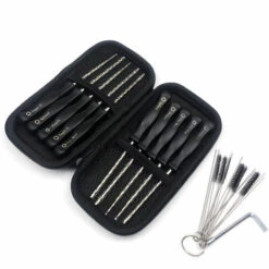 HAPPYSHOPPING 10PCS Vergaser-Einstellwerkzeug-Kit Mit Reinigungswerkzeug Für 2-Zyklen-Vergaser-Motor Vergaser-Tuning-Einstellwerkzeug,Schwarzes Silber