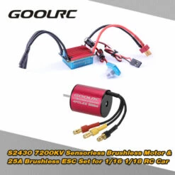 Original GoolRC S2430 7200KV Sensorless Brushless Motor Und 25A Brushless ESC Combo Set Fur 1/16 1/18 RC Car Truck
