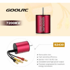 Original GoolRC S2430 7200KV Sensorless Brushless Motor Und 25A Brushless ESC Combo Set Fur 1/16 1/18 RC Car Truck -Motoren für Gartenwerkzeug Verkäufe 39691033 5