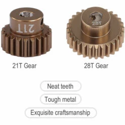 GoolRC 9T Motor 3650 4370KV Brushless Motor 60A ESC Elektronischer Geschwindigkeitsregler 5,8V/3A BEC 21T Gang 28 Gang Fur 1/10 RC Car Crawler Truck Boat -Motoren für Gartenwerkzeug Verkäufe 39701473 4