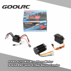 GoolRC F540 4370KV Brushless Motor S-45A ESC Mit 6.0kg Metal Gear Servo Upgrade Brushless Combo Set Fur 1/10 RC Car Truck