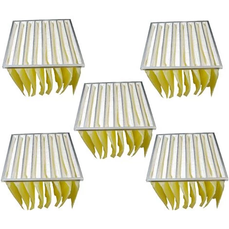 Vhbw 5x Taschenfilter Für Klima- Und Lüftungsanlagen - Filter F7, 59,2 X 59,2 X 52,5 Cm, Gelb 3 Vhbw 5x Taschenfilter Für Klima- Und Lüftungsanlagen - Filter F7, 59,2 X 59,2 X 52,5 Cm, Gelb