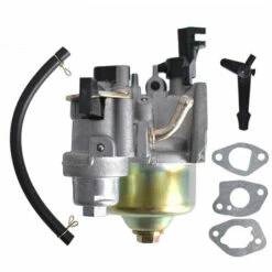 THSINDE Vergaser Carb Fit Für Honda GX160 GX168F GX200 5.5PS 6.5PS + Kraftstoffleitungsdichtung Motor,Modell:Silber