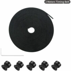 ASUPERMALL 2 Meter GT2 Zahnriemen 6 Mm Breite Mit 5 Stuck GT2 20 Zahne Riemenscheiben 5 Mm Innensechskantschlussel Fur 3D-Druckerzubehor