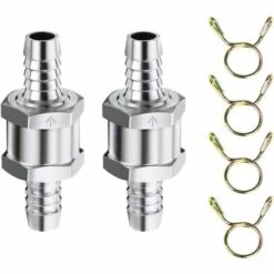 THSINDE 2Pcs Rückschlagventil, 8MM Aluminium Kraftstoff Rückschlagventil, Kraftstoffregelventil, Für Benzin Diesel Vergaser Niederdruck Kraftstoffsysteme