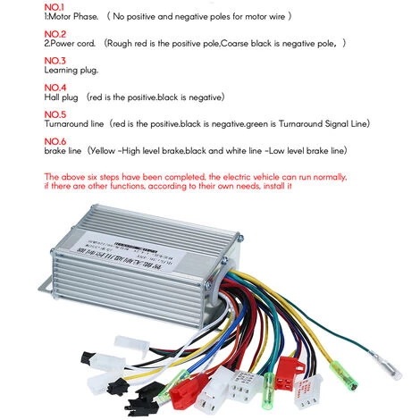 ASUPERMALL 36V-48V 350W Elektrischer Fahrrad E-Bike-Scooter DC Brushless Motorregler Geschwindigkeitsregler 7 ASUPERMALL 36V-48V 350W Elektrischer Fahrrad E-Bike-Scooter DC Brushless Motorregler Geschwindigkeitsregler – Bild 5