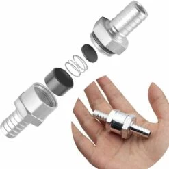 ECHOO 2 Stück Kraftstoff-Rückschlagventil, Aluminium-Kraftstoff-Rückschlagventil, Rückschlagventil Benzin Diesel Für Vergaser-Niederdruck-Kraftstoffsysteme -Motoren für Gartenwerkzeug Verkäufe 50859071 3