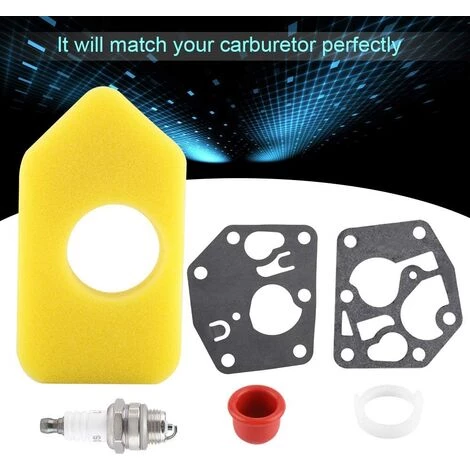 DEVENIRRICHE Luftfilter, Vergaser, Membrandichtung, Luftfilter, Zündkerzensatz Für Briggs & Stratton, Viele Kleine Rasenmäher-Zubehörteile, Vergasersatz 4 DEVENIRRICHE Luftfilter, Vergaser, Membrandichtung, Luftfilter, Zündkerzensatz Für Briggs & Stratton, Viele Kleine Rasenmäher-Zubehörteile, Vergasersatz – Bild 2