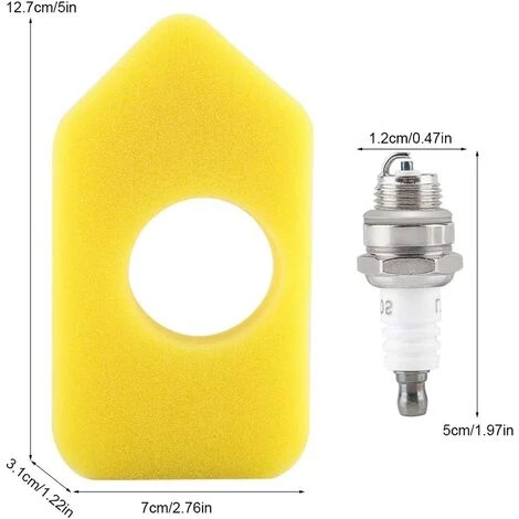 DEVENIRRICHE Luftfilter, Vergaser, Membrandichtung, Luftfilter, Zündkerzensatz Für Briggs & Stratton, Viele Kleine Rasenmäher-Zubehörteile, Vergasersatz 6 DEVENIRRICHE Luftfilter, Vergaser, Membrandichtung, Luftfilter, Zündkerzensatz Für Briggs & Stratton, Viele Kleine Rasenmäher-Zubehörteile, Vergasersatz – Bild 4