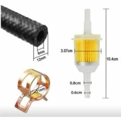 THSINDE Kraftstoffleitungs-Kit – 3 M Kraftstoffleitung + 2 Stück 5 Mm / 8 Mm Kraftstofffilter + 10 Stück Schlauchschelle Für -Motoren für Gartenwerkzeug Verkäufe 52787341 4