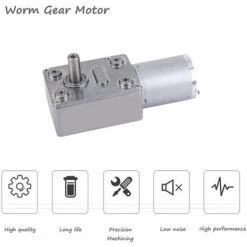 TINOR DC 12 V Elektromotor Reversible Reduktionsturbine Schneckengetriebe Mit Hohem Drehmoment Für Fenster, Türöffner (6 U / Min) -Motoren für Gartenwerkzeug Verkäufe 53051981 4