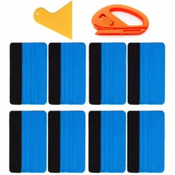 Vinylfolien-Installationswerkzeug Betterlife Fensterfolien-Tönungs-Anwendungskit DIY-Werkzeug Tapetenwerkzeug Mit Vinylrakel, Vinylfolien-Schneidewerkzeug, 10-teiliges Set