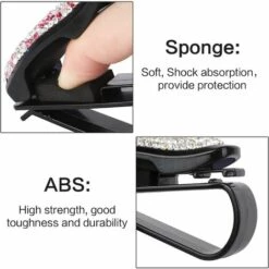 Betterlife 4pcs Auto Brillenhalter, Auto Brillenhalter Auto Brillenhalter Auto Sonnenblende Brillenhalter Auto Brillenhalter Sonnenblende Mit Strass -Motoren für Gartenwerkzeug Verkäufe 54155986 3
