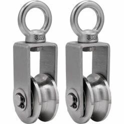 OCXIN Umlenkrollen Mit 2 Kugellager, Seilrolle Fitness Edelstahl 304 Flaschenzug Für Seile Stahlseil, Tragkraft 250kg