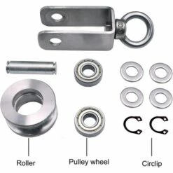OCXIN Umlenkrollen Mit 2 Kugellager, Seilrolle Fitness Edelstahl 304 Flaschenzug Für Seile Stahlseil, Tragkraft 250kg -Motoren für Gartenwerkzeug Verkäufe 54174842 4