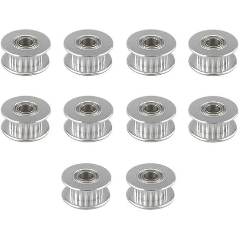 TINOR 10 Stück Prime GT2 Umlenkrolle 20 Zähne 5 Mm Bohrung, GT2 Umlenkrolle Aus Aluminiumlegierung Mit Doppeltem Kugellager, Für 3D-Drucker 6 Mm Breiter Zahnriemen 3 TINOR 10 Stück Prime GT2 Umlenkrolle 20 Zähne 5 Mm Bohrung, GT2 Umlenkrolle Aus Aluminiumlegierung Mit Doppeltem Kugellager, Für 3D-Drucker 6 Mm Breiter Zahnriemen