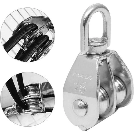 LITZEE 3 STÜCKE Edelstahl-Doppelriemenscheibe, Schwenk-Doppelriemenscheibe, Heberiemenscheibe, Laderolle, Edelstahlriemenscheibe, Einzelblockriemenscheibe, Edelstahl-Einzelriemenscheibe, Heberiemenscheibe M15 5 LITZEE 3 STÜCKE Edelstahl-Doppelriemenscheibe, Schwenk-Doppelriemenscheibe, Heberiemenscheibe, Laderolle, Edelstahlriemenscheibe, Einzelblockriemenscheibe, Edelstahl-Einzelriemenscheibe, Heberiemenscheibe M15 – Bild 3