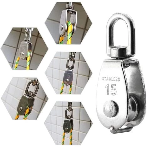 LITZEE 3 STÜCKE Edelstahl-Doppelriemenscheibe, Schwenk-Doppelriemenscheibe, Heberiemenscheibe, Laderolle, Edelstahlriemenscheibe, Einzelblockriemenscheibe, Edelstahl-Einzelriemenscheibe, Heberiemenscheibe M15 6 LITZEE 3 STÜCKE Edelstahl-Doppelriemenscheibe, Schwenk-Doppelriemenscheibe, Heberiemenscheibe, Laderolle, Edelstahlriemenscheibe, Einzelblockriemenscheibe, Edelstahl-Einzelriemenscheibe, Heberiemenscheibe M15 – Bild 4