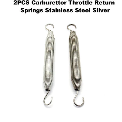 LIFCAUSAL 2 STÜCKE Vergaser Drosselrückholfedern Edelstahl Silber 7 LIFCAUSAL 2 STÜCKE Vergaser Drosselrückholfedern Edelstahl Silber – Bild 5
