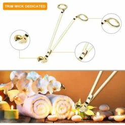 BARES Candle Accessory Set, 3 In 1 Candle Accessory Tool Set With Candle Wick Trimmer, Candle Extinguisher, Candle Wick Soaker, Christmas Gift Bag (Gold) -Motoren für Gartenwerkzeug Verkäufe 59040228 5