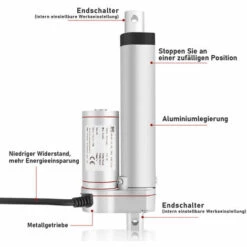 Randaco Linearmotor Verstellantrieb Elektromotor Linearantrieb Linear Actuator Motor Hubgerüst Linearantriebsmotor 1500N 12V 50mm -Motoren für Gartenwerkzeug Verkäufe 59209077 4