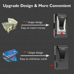 Minimalistische Geldbörse Für Männer Metall Geldscheinklammer Geldbörse Rfid Blocking Aluminium Slim Cash -Thsinde -Motoren für Gartenwerkzeug Verkäufe 59997584 3