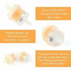 THSINDE Kraftstofffilter, 20 Stück Motorrad-Kraftstofffilter Werden Verwendet, Um Verunreinigungen Im Benzin Zu Entfernen, Schneller Benzinfilter Kraftstoff Passt Für Motorräder, Rasenmäher, Rasentraktoren -Motoren für Gartenwerkzeug Verkäufe 60219700 3