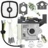 Vergaser-Vergaser-Umbau-Kraftstoffleitungen Und Zündhütchen Für Zama Rb-k94 Echo Srm-265 Srm-265es Vergaser-Kit Vergaser (Farbe: Silber-1 Set Carbureto-Thsinde -Motoren für Gartenwerkzeug Verkäufe 60289271 1