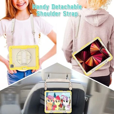 Ipad Pro 12.9 Hülle 2020 Mit Displayschutz Stifthalter | Ganzkörper-stoßfestes, Robustes, Langlebiges Gummigehäuse Mit Um 360 Grad Drehbarem Ständer Und Riemen, Mintgrün-Thsinde 7 Ipad Pro 12.9 Hülle 2020 Mit Displayschutz Stifthalter | Ganzkörper-stoßfestes, Robustes, Langlebiges Gummigehäuse Mit Um 360 Grad Drehbarem Ständer Und Riemen, Mintgrün-Thsinde – Bild 5