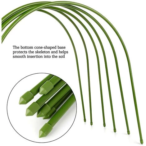 THSINDE 6 Stück Gartengewächshausreifen Gewächshausreifen Pflanzenabdeckung Pflanzenstütze Gartenpfähle 7 THSINDE 6 Stück Gartengewächshausreifen Gewächshausreifen Pflanzenabdeckung Pflanzenstütze Gartenpfähle – Bild 5