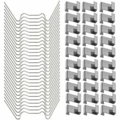 THSINDE 100 Stück Gewächshaus-Clips Für Glas, Edelstahl-Gewächshaus-Fenster-Clips, Glasscheiben-Befestigungs-Clips