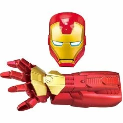 THSINDE Marvel Iron Man Electronic Launcher Gel Blaster Splatter Ball Gun Kinder Jungen Geschenkhandschuhe Mit Maske
