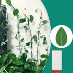 THSINDE 30 Stück Pflanzenkletterwandbefestigungsclips Mit 36 Stück Acrylklebeaufkleber Pflanzenfixierer Unsichtbare Wandreben Befestigungsclips Selbstklebender Haken Pl -Motoren für Gartenwerkzeug Verkäufe 63143019 3