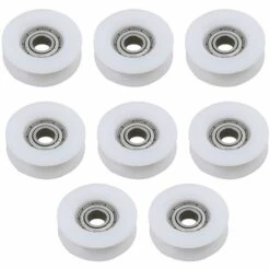 GESCHENKE 8 Stück Türfenster Führungsrolle Kugellager U-Form 6x32x9,5mm Weiß