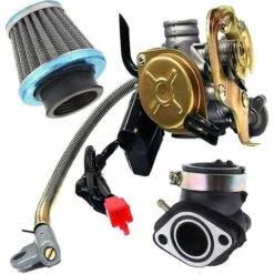 DONTODENT Vergaser Passend Für Gy6 50 Cc 49 Cc 4-Takt Scooter Taotao Motor 18 Mm Vergaser Ansaugkrümmer Luftfilter, Silber -Motoren für Gartenwerkzeug Verkäufe 65727803 3