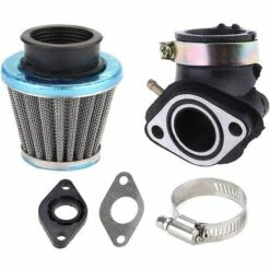 DONTODENT Vergaser Passend Für Gy6 50 Cc 49 Cc 4-Takt Scooter Taotao Motor 18 Mm Vergaser Ansaugkrümmer Luftfilter, Silber -Motoren für Gartenwerkzeug Verkäufe 65727803 4