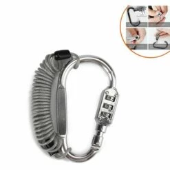 THSINDE Helmschloss Anti-Diebstahl-Seil Motorrad / Mountainbike Drahtseilschloss Tragbares Passwortschloss Orange