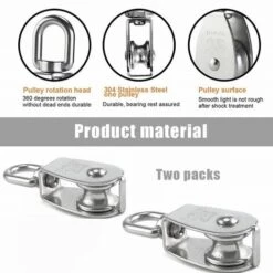 BF Heberolle, Edelstahl 304 Einzelrolle M25 Einzelrolle Last 150 Kg, 2er-Set -Motoren für Gartenwerkzeug Verkäufe 66023433 3